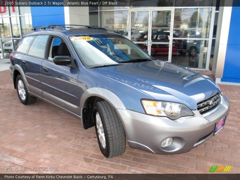 Atlantic Blue Pearl / Off Black 2005 Subaru Outback 2.5i Wagon