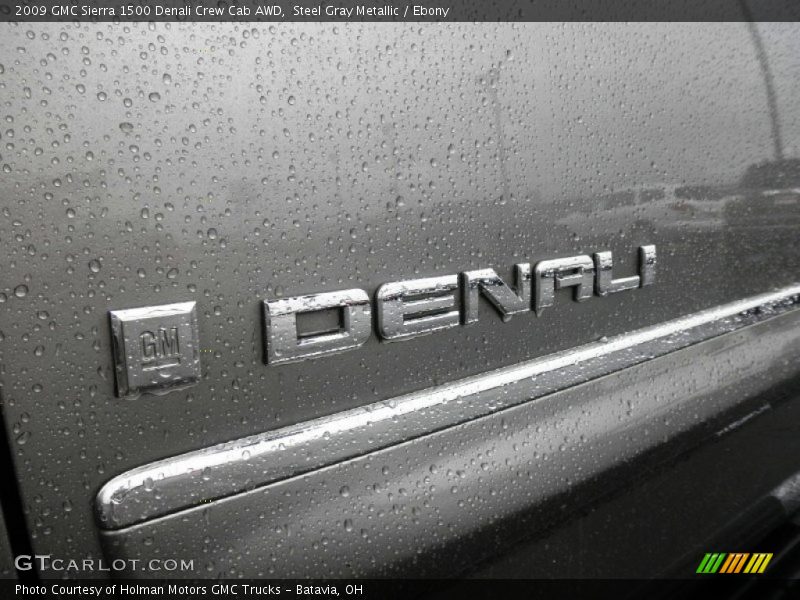 Steel Gray Metallic / Ebony 2009 GMC Sierra 1500 Denali Crew Cab AWD