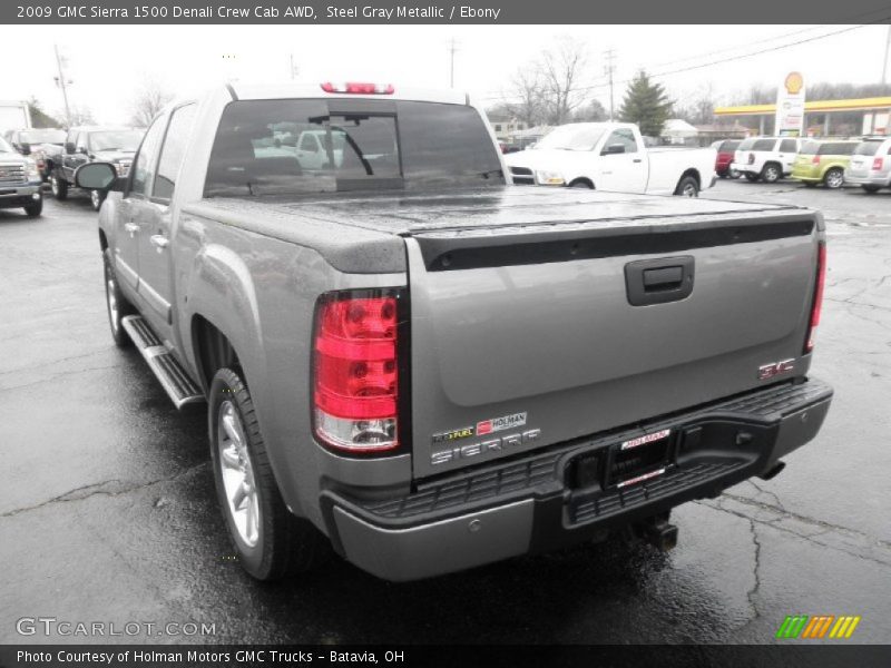 Steel Gray Metallic / Ebony 2009 GMC Sierra 1500 Denali Crew Cab AWD