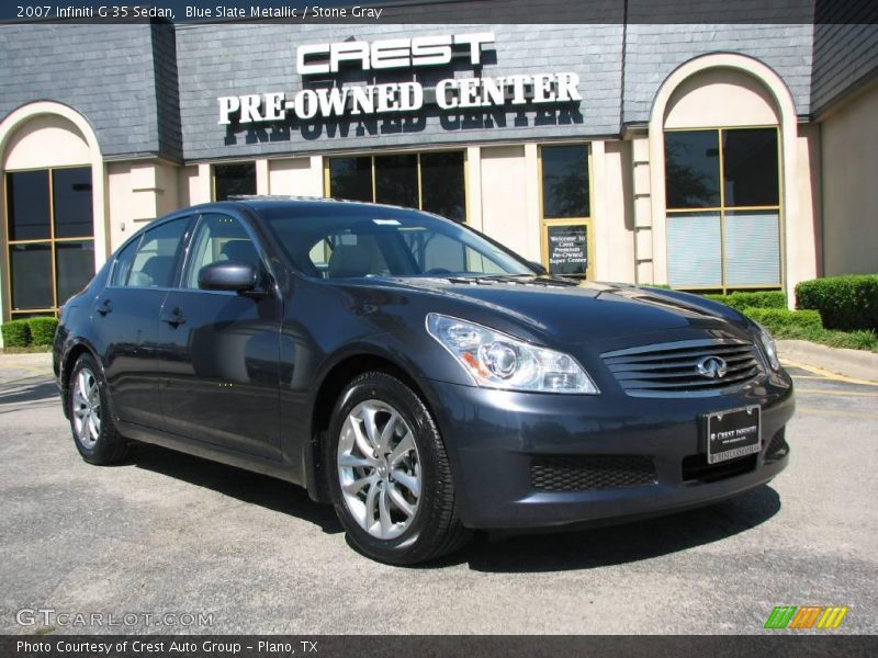 Blue Slate Metallic / Stone Gray 2007 Infiniti G 35 Sedan