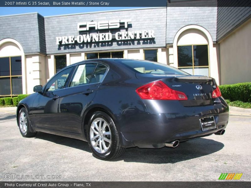 Blue Slate Metallic / Stone Gray 2007 Infiniti G 35 Sedan