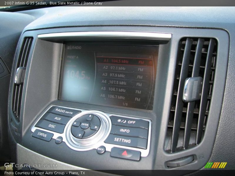 Blue Slate Metallic / Stone Gray 2007 Infiniti G 35 Sedan