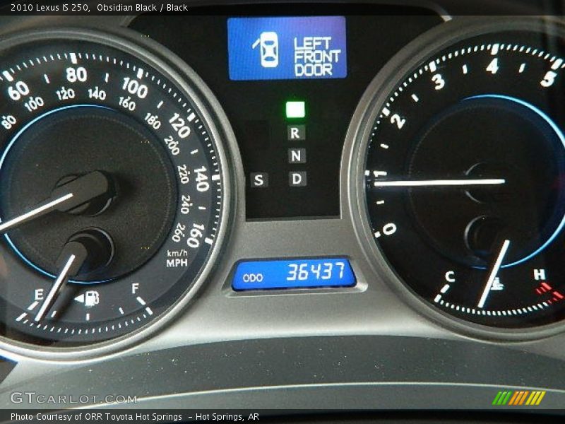 Obsidian Black / Black 2010 Lexus IS 250