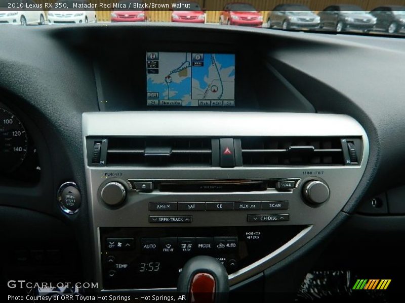 Matador Red Mica / Black/Brown Walnut 2010 Lexus RX 350