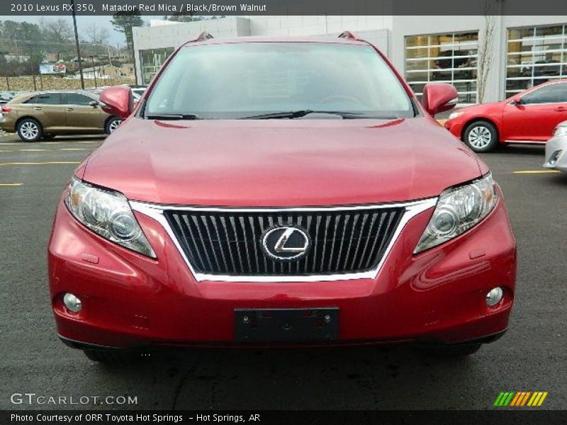 Matador Red Mica / Black/Brown Walnut 2010 Lexus RX 350