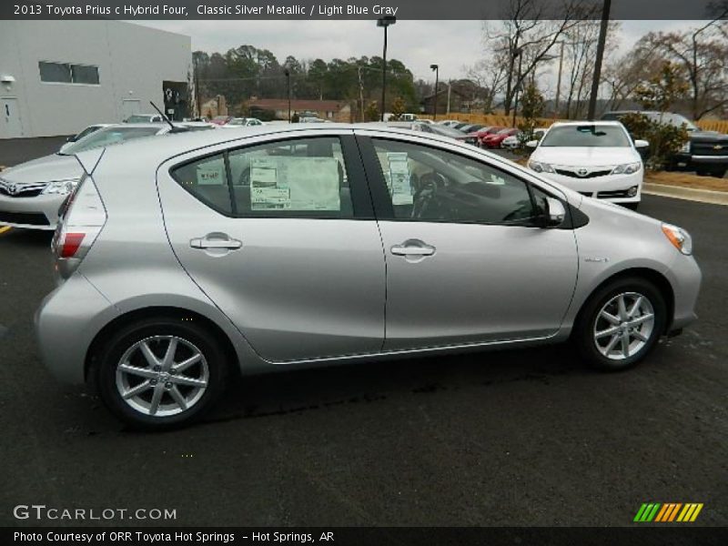 Classic Silver Metallic / Light Blue Gray 2013 Toyota Prius c Hybrid Four