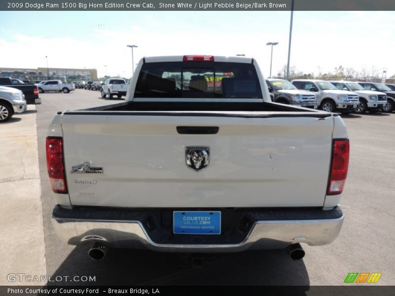 Stone White / Light Pebble Beige/Bark Brown 2009 Dodge Ram 1500 Big Horn Edition Crew Cab