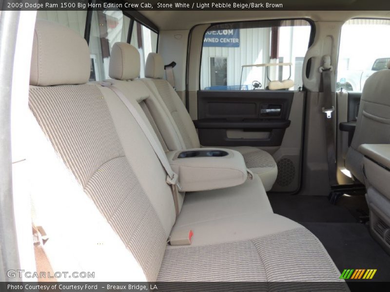 Stone White / Light Pebble Beige/Bark Brown 2009 Dodge Ram 1500 Big Horn Edition Crew Cab