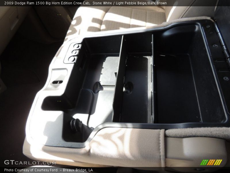 Stone White / Light Pebble Beige/Bark Brown 2009 Dodge Ram 1500 Big Horn Edition Crew Cab