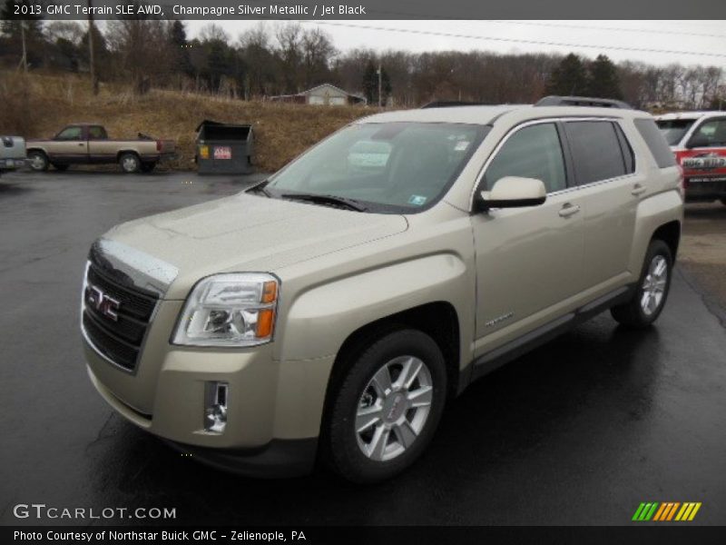 Champagne Silver Metallic / Jet Black 2013 GMC Terrain SLE AWD