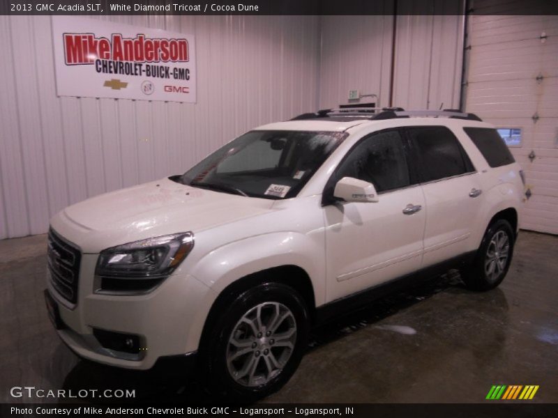 White Diamond Tricoat / Cocoa Dune 2013 GMC Acadia SLT