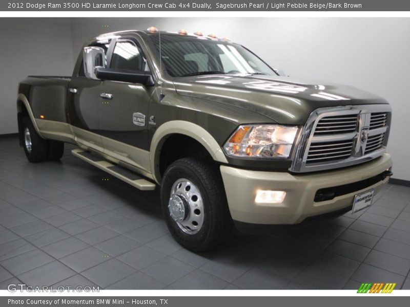 Front 3/4 View of 2012 Ram 3500 HD Laramie Longhorn Crew Cab 4x4 Dually