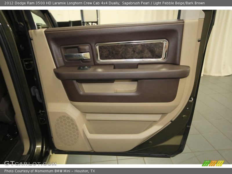Sagebrush Pearl / Light Pebble Beige/Bark Brown 2012 Dodge Ram 3500 HD Laramie Longhorn Crew Cab 4x4 Dually