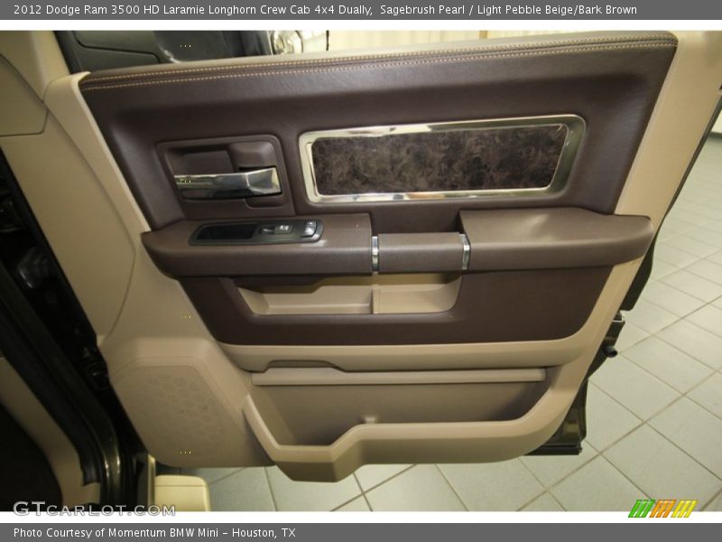 Sagebrush Pearl / Light Pebble Beige/Bark Brown 2012 Dodge Ram 3500 HD Laramie Longhorn Crew Cab 4x4 Dually