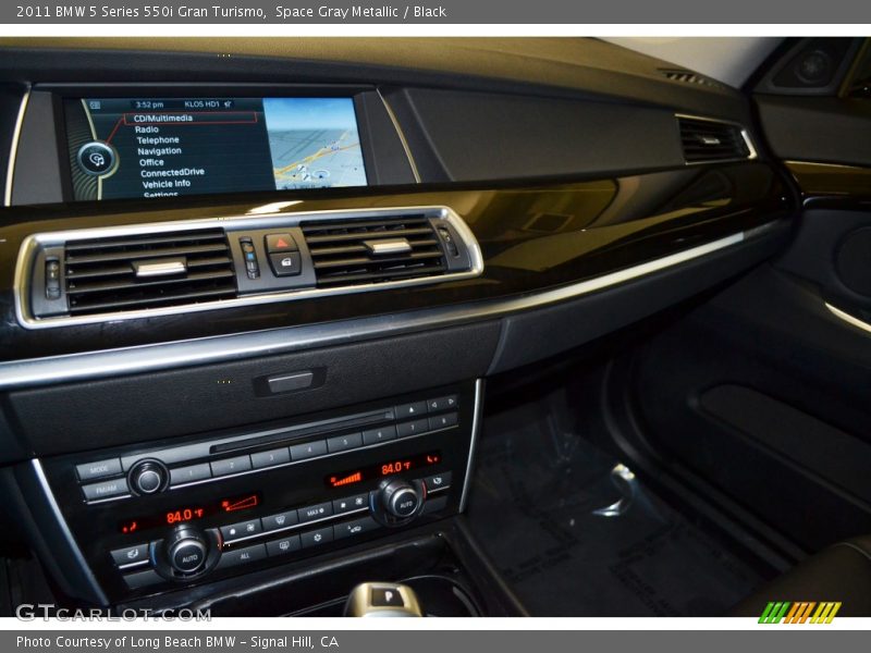 Space Gray Metallic / Black 2011 BMW 5 Series 550i Gran Turismo
