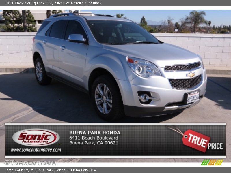 Silver Ice Metallic / Jet Black 2011 Chevrolet Equinox LTZ