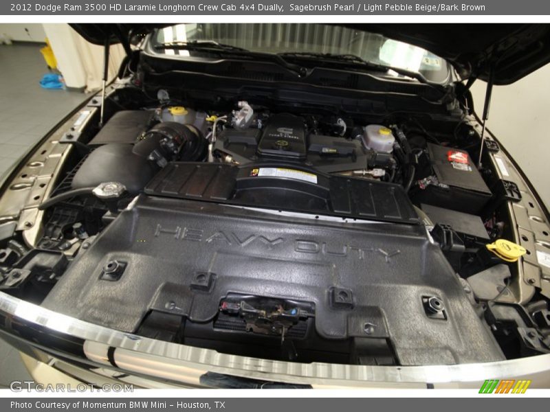 Sagebrush Pearl / Light Pebble Beige/Bark Brown 2012 Dodge Ram 3500 HD Laramie Longhorn Crew Cab 4x4 Dually