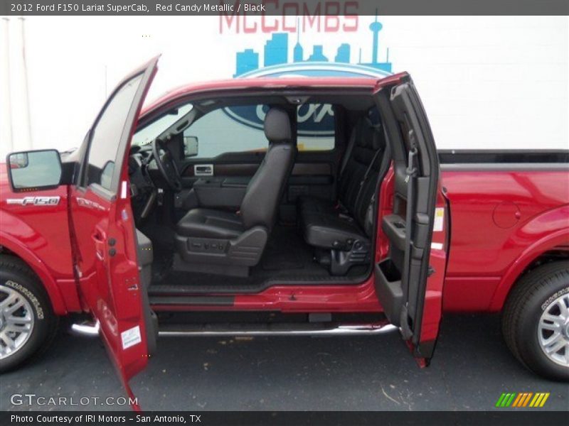 Red Candy Metallic / Black 2012 Ford F150 Lariat SuperCab