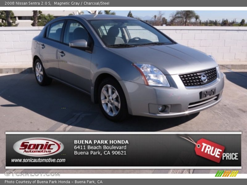 Magnetic Gray / Charcoal/Steel 2008 Nissan Sentra 2.0 S