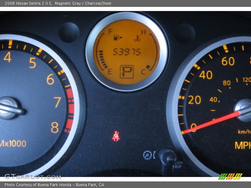 Magnetic Gray / Charcoal/Steel 2008 Nissan Sentra 2.0 S