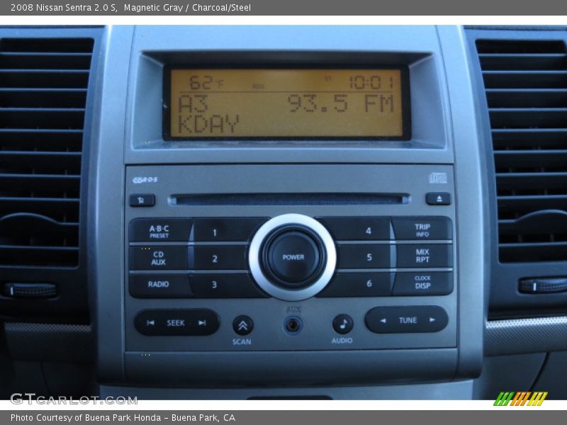 Magnetic Gray / Charcoal/Steel 2008 Nissan Sentra 2.0 S