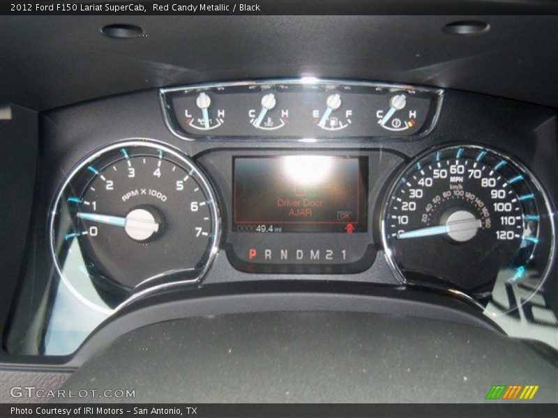 Red Candy Metallic / Black 2012 Ford F150 Lariat SuperCab
