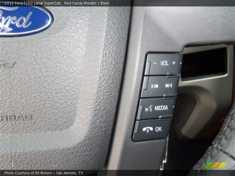 Red Candy Metallic / Black 2012 Ford F150 Lariat SuperCab