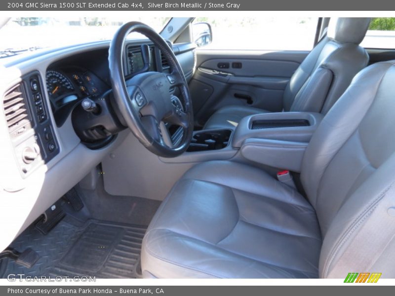Silver Birch Metallic / Stone Gray 2004 GMC Sierra 1500 SLT Extended Cab 4x4