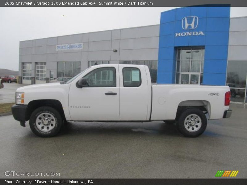 Summit White / Dark Titanium 2009 Chevrolet Silverado 1500 Extended Cab 4x4