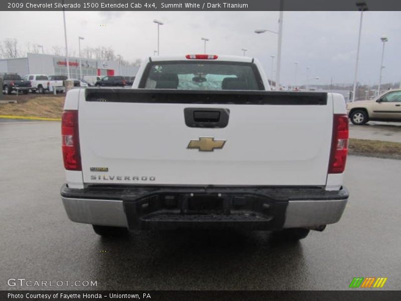 Summit White / Dark Titanium 2009 Chevrolet Silverado 1500 Extended Cab 4x4