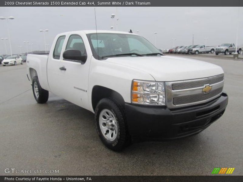 Summit White / Dark Titanium 2009 Chevrolet Silverado 1500 Extended Cab 4x4