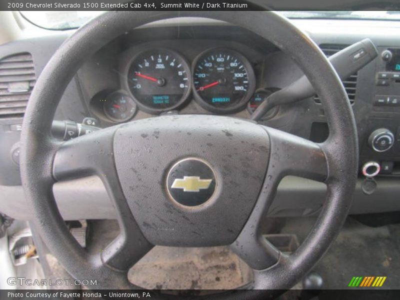 Summit White / Dark Titanium 2009 Chevrolet Silverado 1500 Extended Cab 4x4