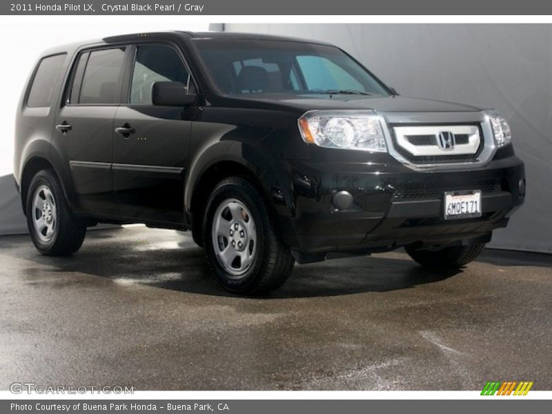 Crystal Black Pearl / Gray 2011 Honda Pilot LX