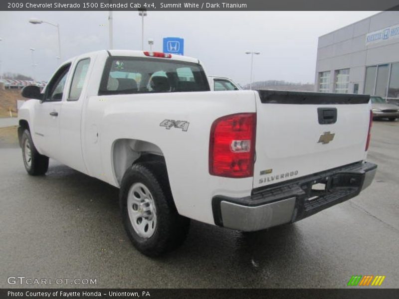 Summit White / Dark Titanium 2009 Chevrolet Silverado 1500 Extended Cab 4x4