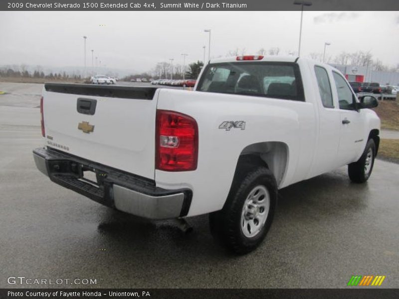 Summit White / Dark Titanium 2009 Chevrolet Silverado 1500 Extended Cab 4x4