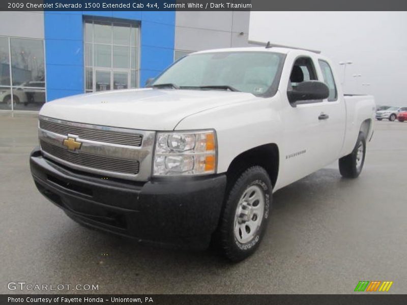 Summit White / Dark Titanium 2009 Chevrolet Silverado 1500 Extended Cab 4x4