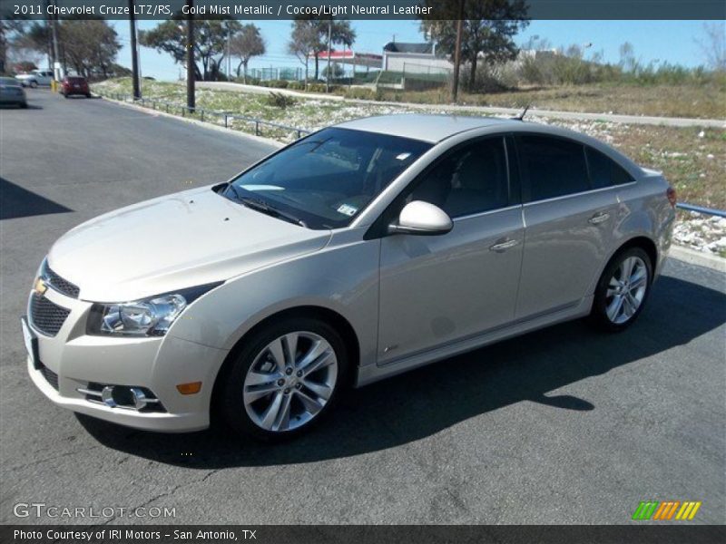 Gold Mist Metallic / Cocoa/Light Neutral Leather 2011 Chevrolet Cruze LTZ/RS