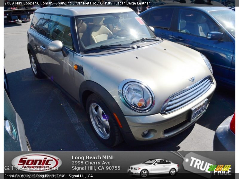 Sparkling Silver Metallic / Gravity Tuscan Beige Leather 2009 Mini Cooper Clubman