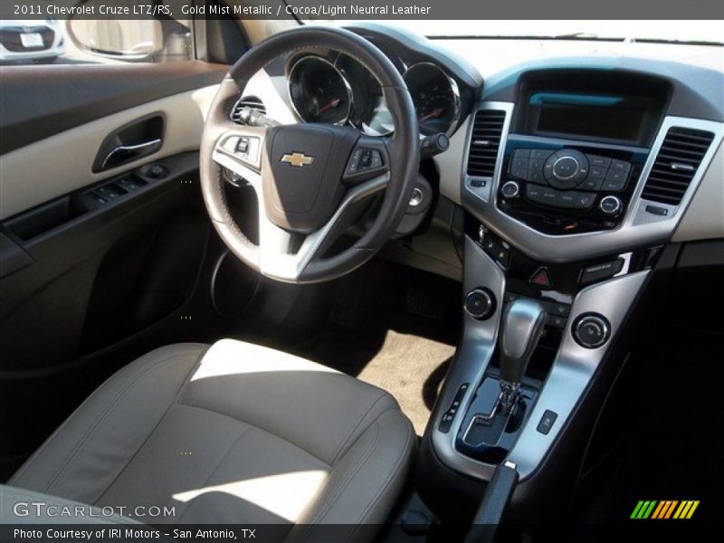 Gold Mist Metallic / Cocoa/Light Neutral Leather 2011 Chevrolet Cruze LTZ/RS
