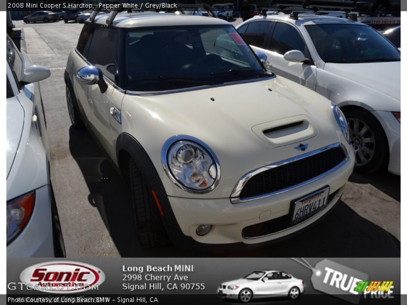 Pepper White / Grey/Black 2008 Mini Cooper S Hardtop