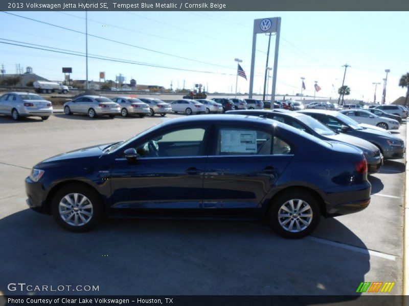 Tempest Blue Metallic / Cornsilk Beige 2013 Volkswagen Jetta Hybrid SE