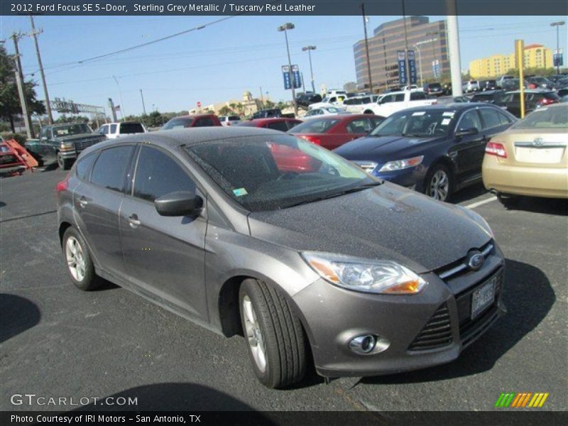 Sterling Grey Metallic / Tuscany Red Leather 2012 Ford Focus SE 5-Door