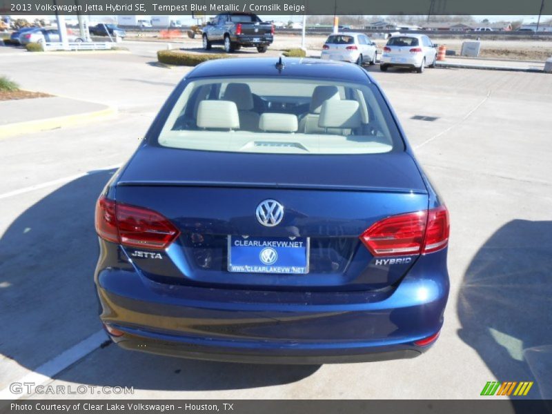 Tempest Blue Metallic / Cornsilk Beige 2013 Volkswagen Jetta Hybrid SE
