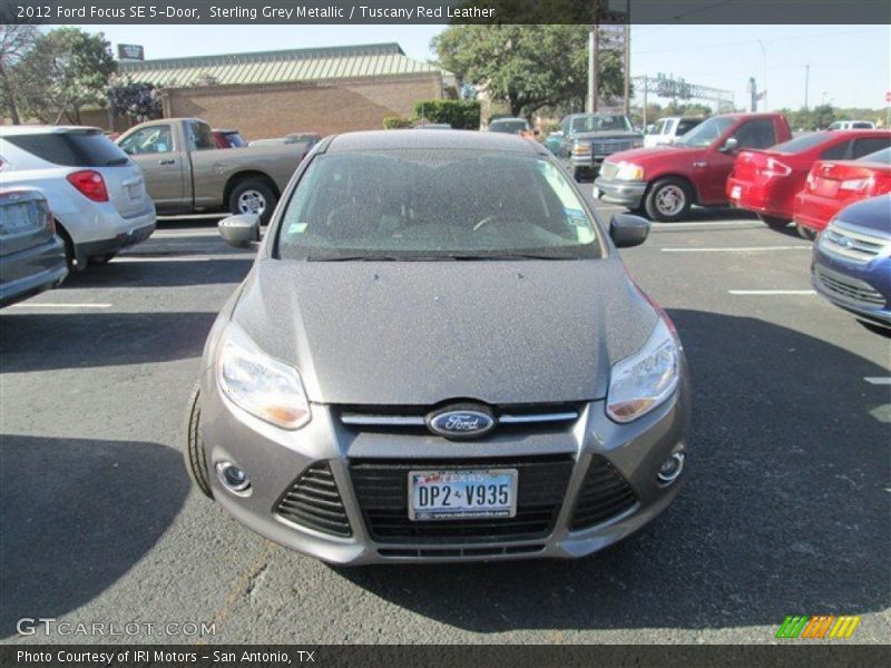 Sterling Grey Metallic / Tuscany Red Leather 2012 Ford Focus SE 5-Door