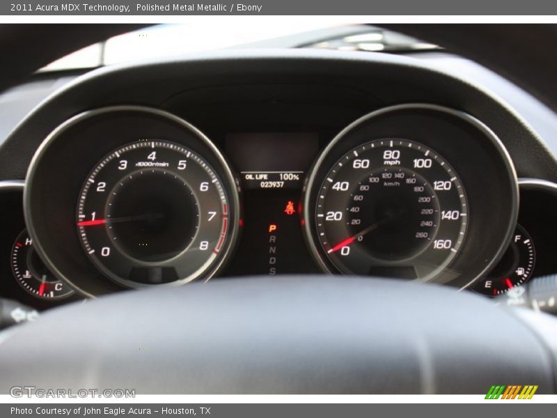 Polished Metal Metallic / Ebony 2011 Acura MDX Technology