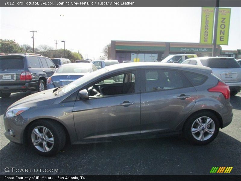 Sterling Grey Metallic / Tuscany Red Leather 2012 Ford Focus SE 5-Door