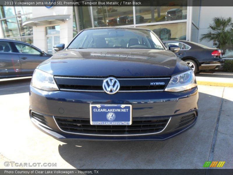 Tempest Blue Metallic / Titan Black 2013 Volkswagen Jetta Hybrid SEL Premium