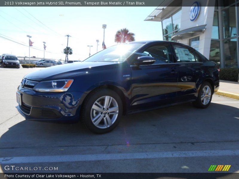 Tempest Blue Metallic / Titan Black 2013 Volkswagen Jetta Hybrid SEL Premium