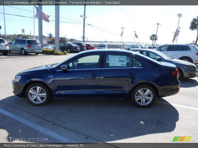 Tempest Blue Metallic / Titan Black 2013 Volkswagen Jetta Hybrid SEL Premium