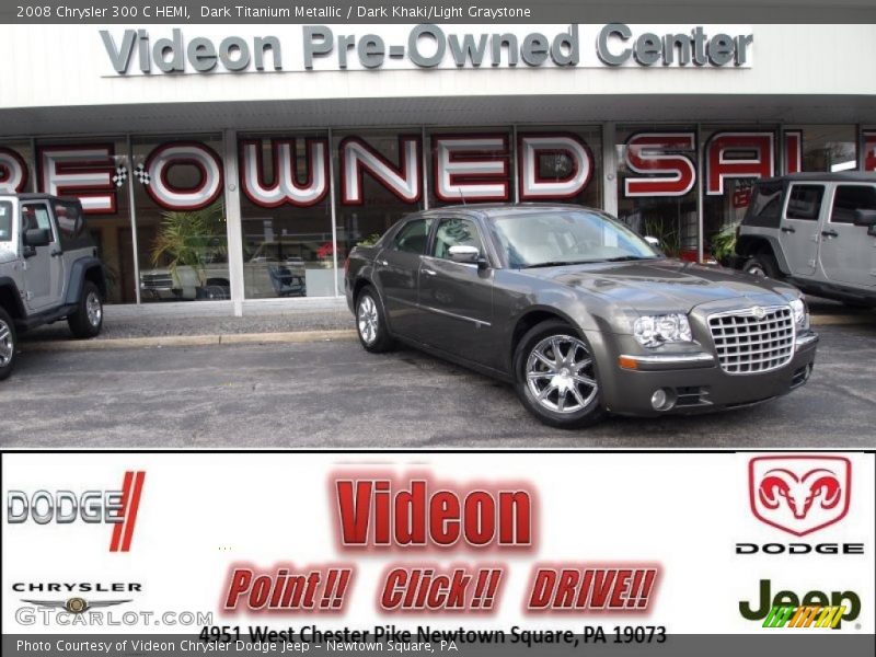 Dark Titanium Metallic / Dark Khaki/Light Graystone 2008 Chrysler 300 C HEMI